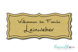 Türschild mit Gravur - Model A - Gold gebürstet