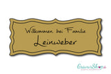 Türschild mit Gravur - Model A - Gold matt
