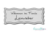 Türschild mit Gravur - Model A - Silber gebürstet
