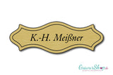 Türschild mit Gravur Model C gold gebürstet