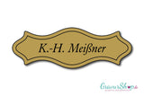 Türschild mit Gravur Model C gold matt