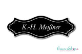 Türschild mit Gravur Model C schwarz