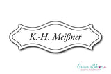 Türschild mit Gravur Model C weiß