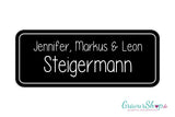 Türschild mit Gravur Model F schwarz