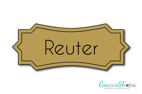 Türschild mit Gravur Model I gold gebürstet
