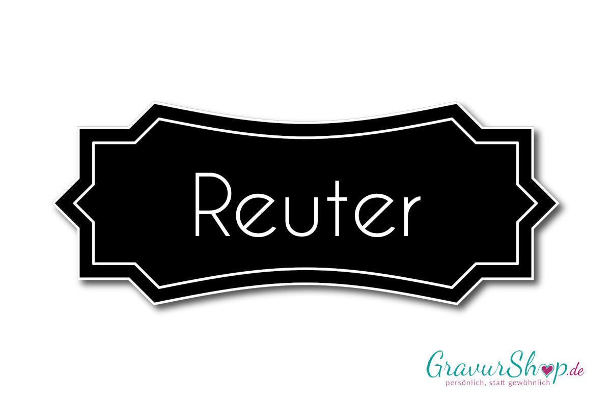 Türschild mit Gravur Model I schwarz