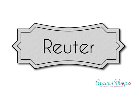 Türschild mit Gravur Model I silber matt
