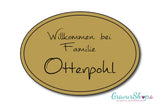 Türschild mit Gravur Model K gold matt