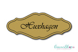 Türschild mit Gravur Model P gold matt