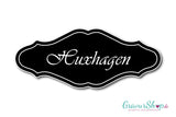 Türschild mit Gravur Model P schwarz