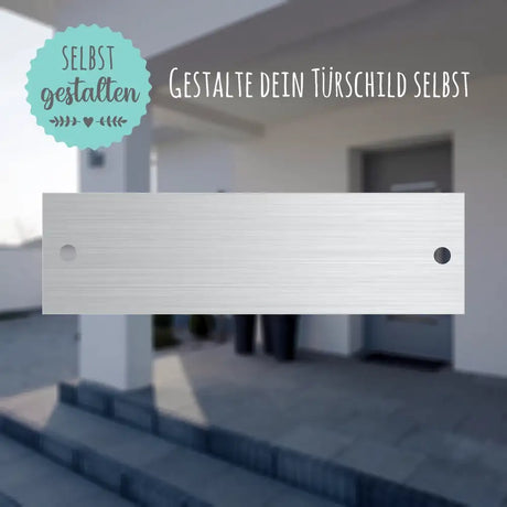 Aluminiumschild | 70x20 mm | Personalisiertes Türschild aus Aluminium