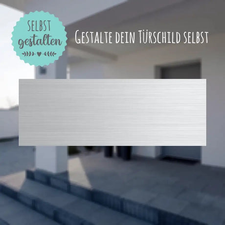 Aluminiumschild | 70x25 mm | Personalisiertes Türschild aus Aluminium