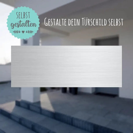 Aluminiumschild | 80x30 mm | Personalisiertes Türschild aus Aluminium