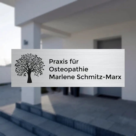 Aluminiumschild | 90x30 mm | Personalisiertes Türschild aus Aluminium