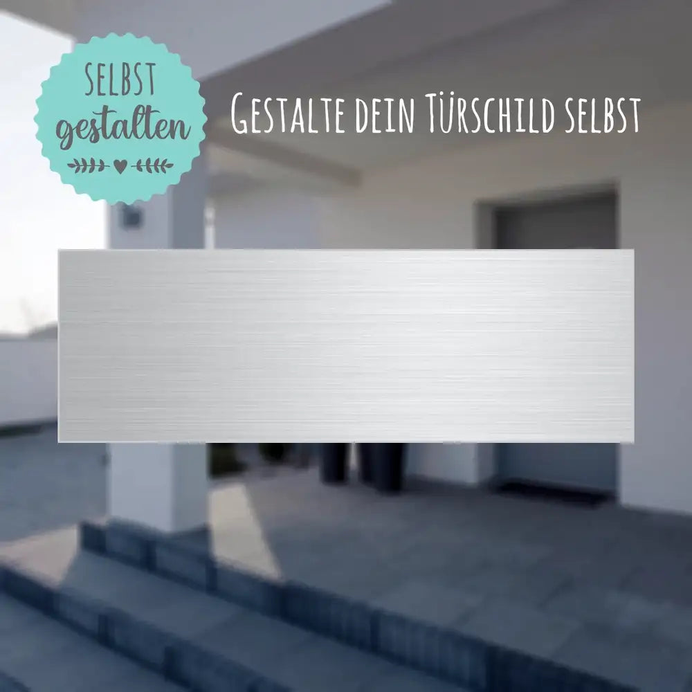 120x40mm  selbstklebendes Aluminium Türschild mit Personalisierter Gravur - Gravurshop