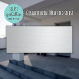 Edelstahlschild | 50x20 mm | Personalisiertes Türschild aus Edelstahl