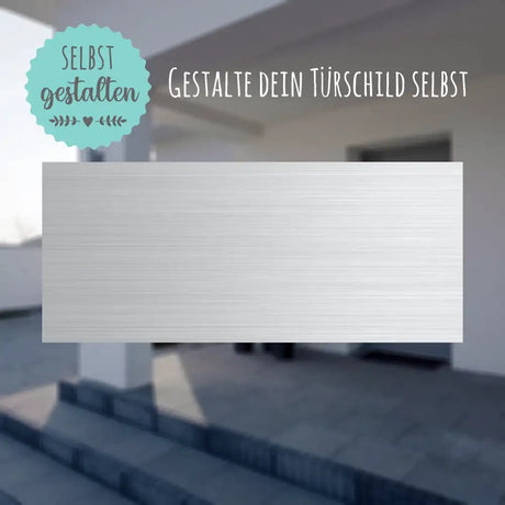 Edelstahlschild | 70x30 mm | Personalisiertes Türschild aus Edelstahl