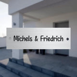 Edelstahlschild | 90x30 mm | Personalisiertes Türschild aus Edelstahl