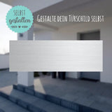 Edelstahlschild | 90x30 mm | Personalisiertes Türschild aus Edelstahl