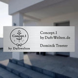 Edelstahlschild | 140x50 mm | Personalisiertes Türschild aus Edelstahl