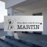 Edelstahlschild | 150x60 mm | Personalisiertes Türschild aus Edelstahl