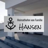 Edelstahlschild | 150x60 mm | Personalisiertes Türschild aus Edelstahl