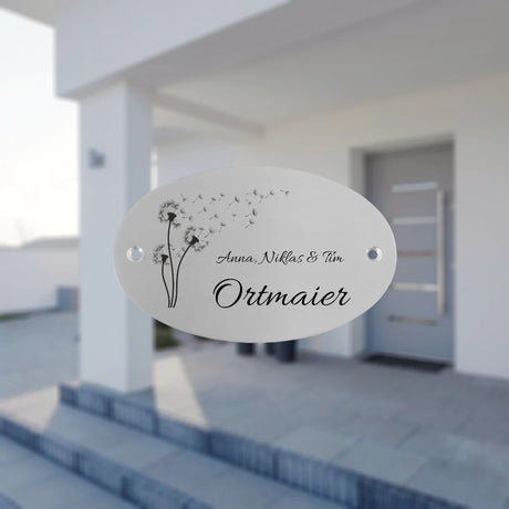 Edelstahlschild 17 * matt