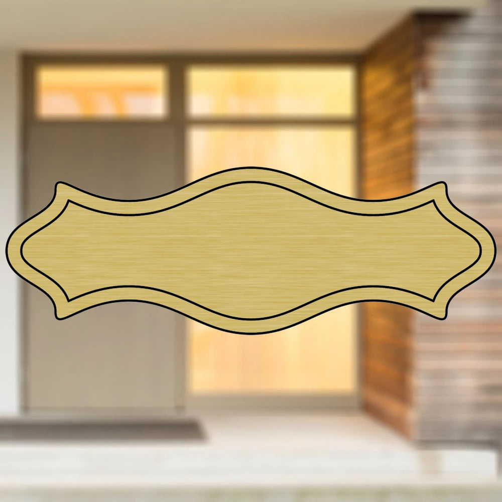 Selbstklebendes Türschild aus Kunststoff mit Gravur | 6 Farben - 5 Größen | Model C