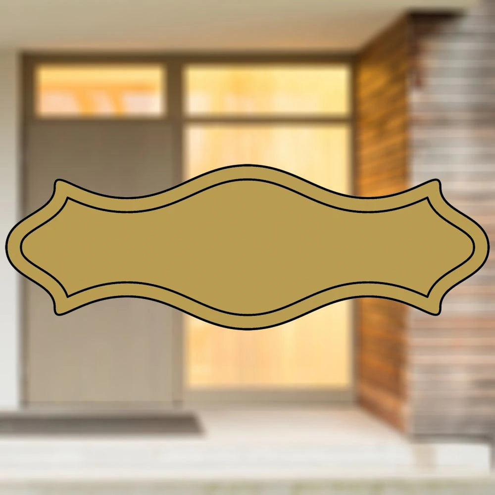 Selbstklebendes Türschild aus Kunststoff mit Gravur | 6 Farben - 5 Größen | Model C