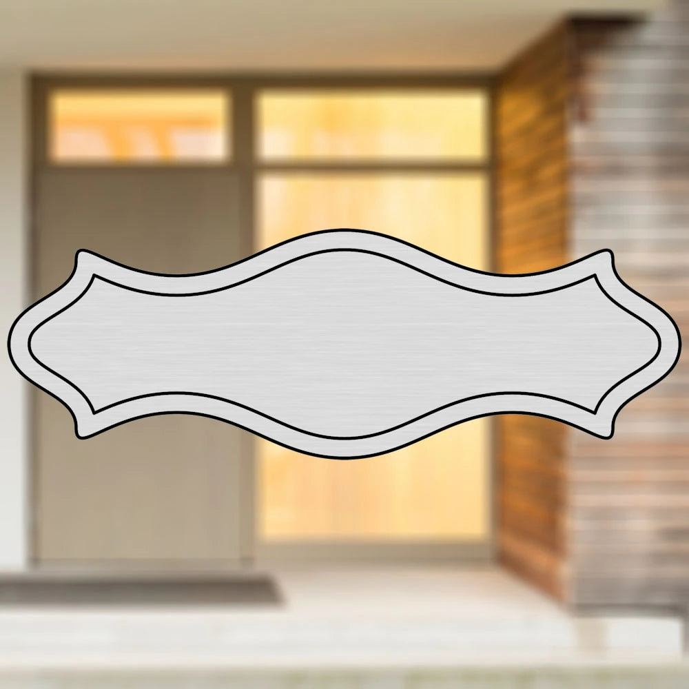 Selbstklebendes Türschild aus Kunststoff mit Gravur | 6 Farben - 5 Größen | Model C