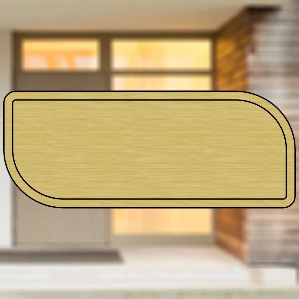 Selbstklebendes Türschild aus Kunststoff mit Gravur | 6 Farben - 5 Größen | Model G