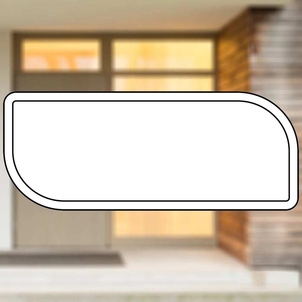 Selbstklebendes Türschild aus Kunststoff mit Gravur | 6 Farben - 5 Größen | Model G