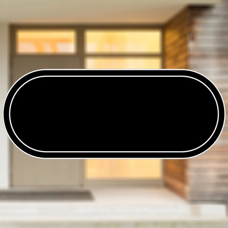 Selbstklebendes Türschild aus Kunststoff mit Gravur | 6 Farben - 5 Größen | Model H