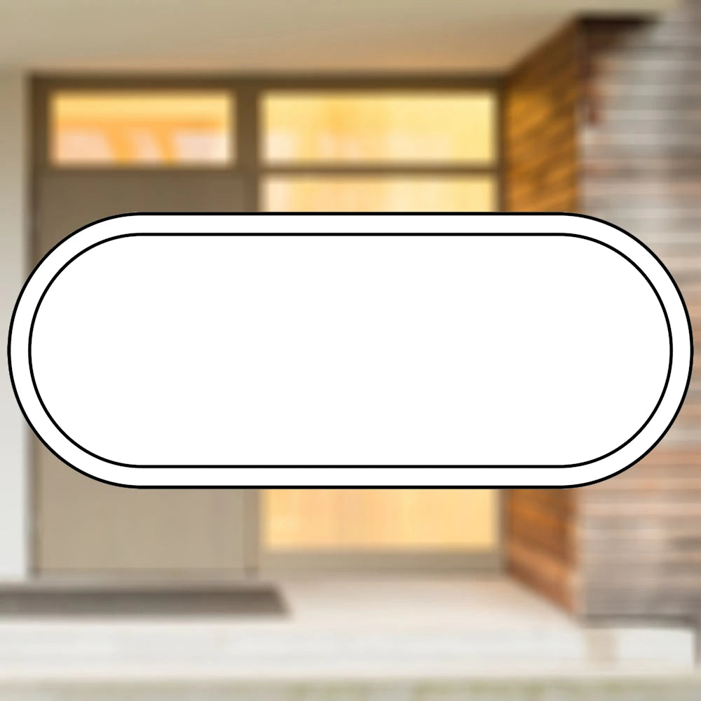 Selbstklebendes Türschild aus Kunststoff mit Gravur | 6 Farben - 5 Größen | Model H