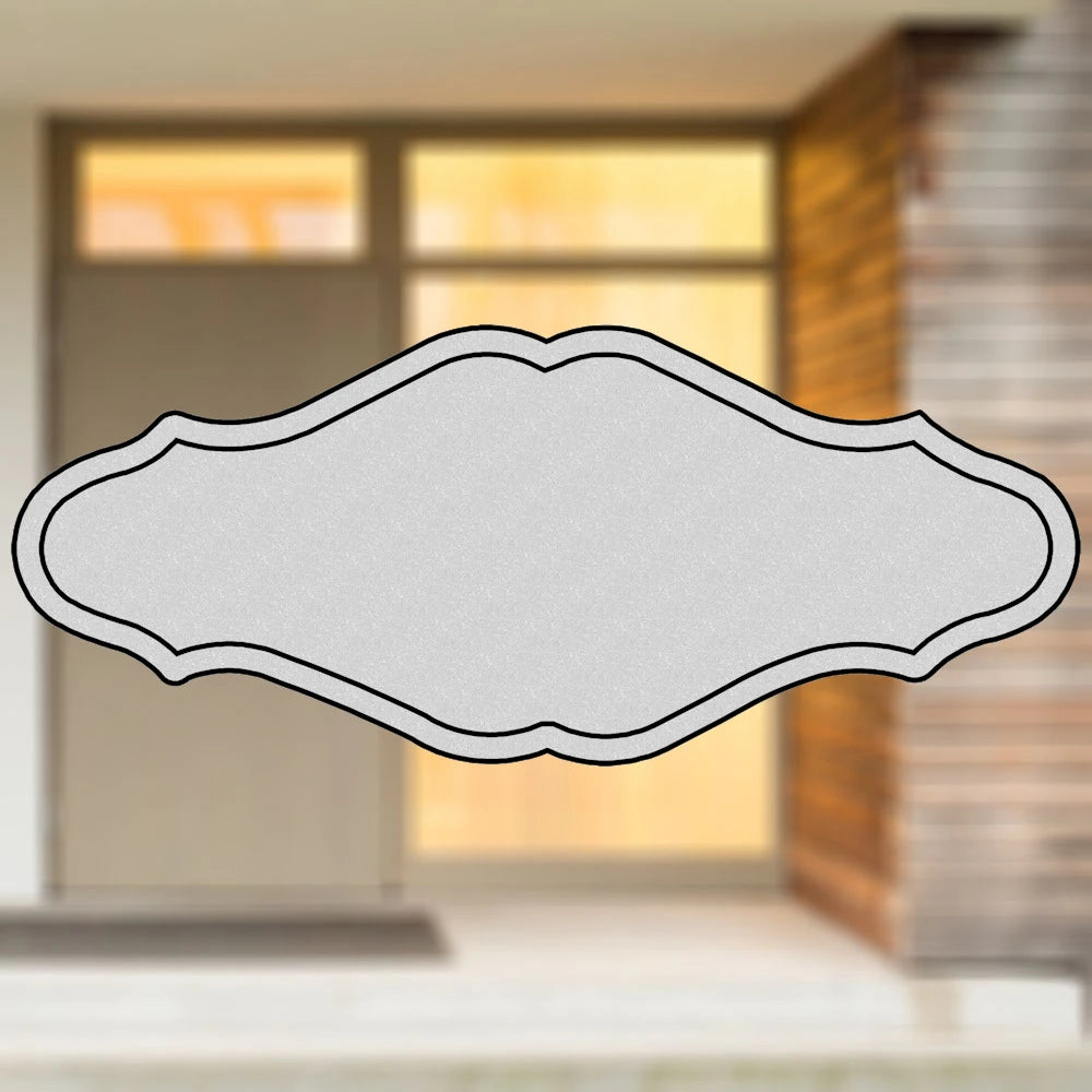 Selbstklebendes Türschild aus Kunststoff mit Gravur | 6 Farben - 5 Größen | Model P