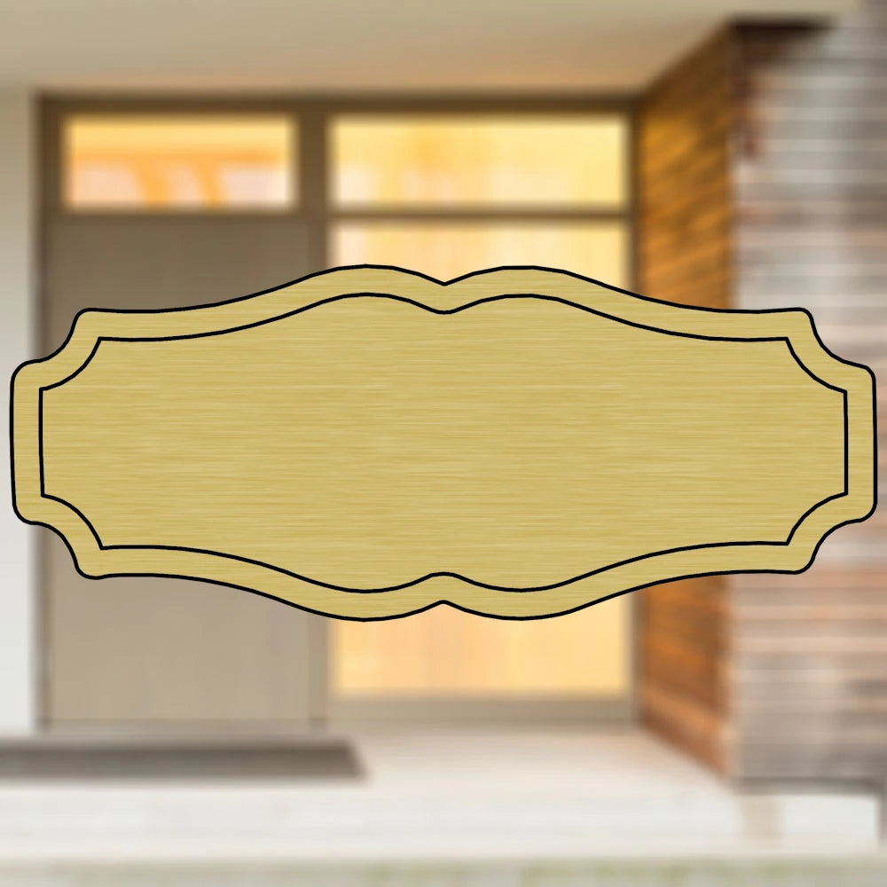 Selbstklebendes Türschild aus Kunststoff mit Gravur | 6 Farben - 5 Größen | Model Q