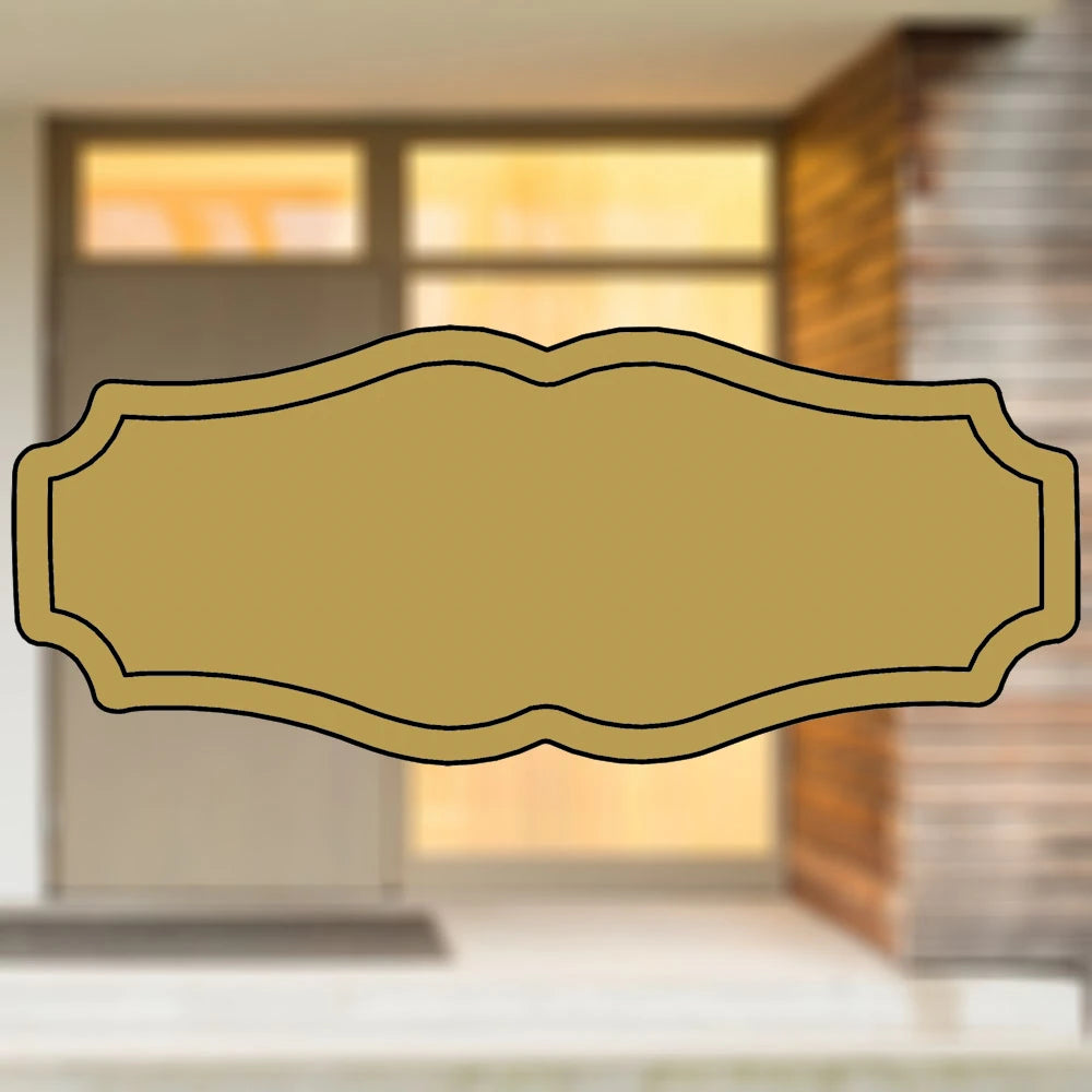 Selbstklebendes Türschild aus Kunststoff mit Gravur | 6 Farben - 5 Größen | Model Q