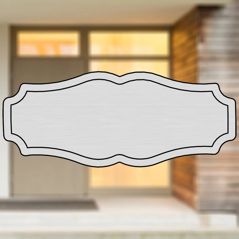 Selbstklebendes Türschild aus Kunststoff mit Gravur | 6 Farben - 5 Größen | Model Q
