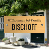 Messingschild mit Gravur | 70x30 mm | Personalisiertes Türschild aus Messing