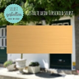Messingschild mit Gravur | 70x30 mm | Personalisiertes Türschild aus Messing