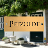 Messingschild mit Gravur | 80x30 mm | Personalisiertes Türschild aus Messing