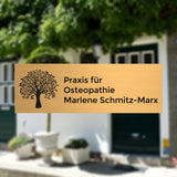 Messingschild mit Gravur | 90x30 mm | Personalisiertes Türschild aus Messing
