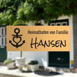 Messingschild mit Gravur | 150x60 mm | Personalisiertes Türschild aus Messing