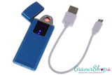 USB Glühspirale Feuerzeug 10 blau mit Gravur