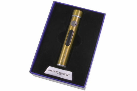 USB X Lichtbogen-Feuerzeug Gold mit Gravur Geschenkbox