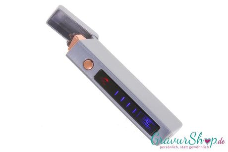 USB X Lichtbogen-Feuerzeug Silber geöffnet