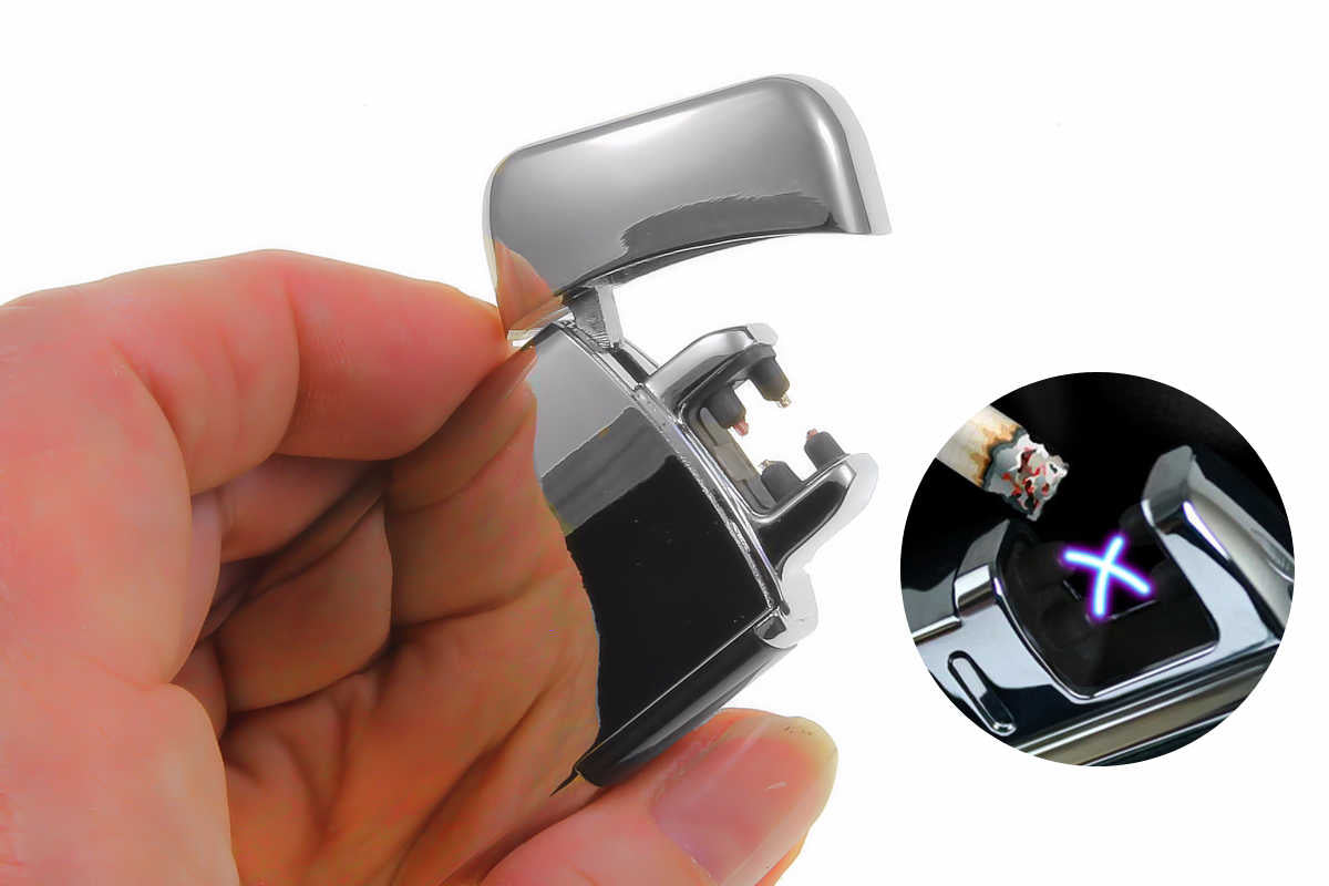 USB Anzünder X - Lichtbogen mit Wunschgravur