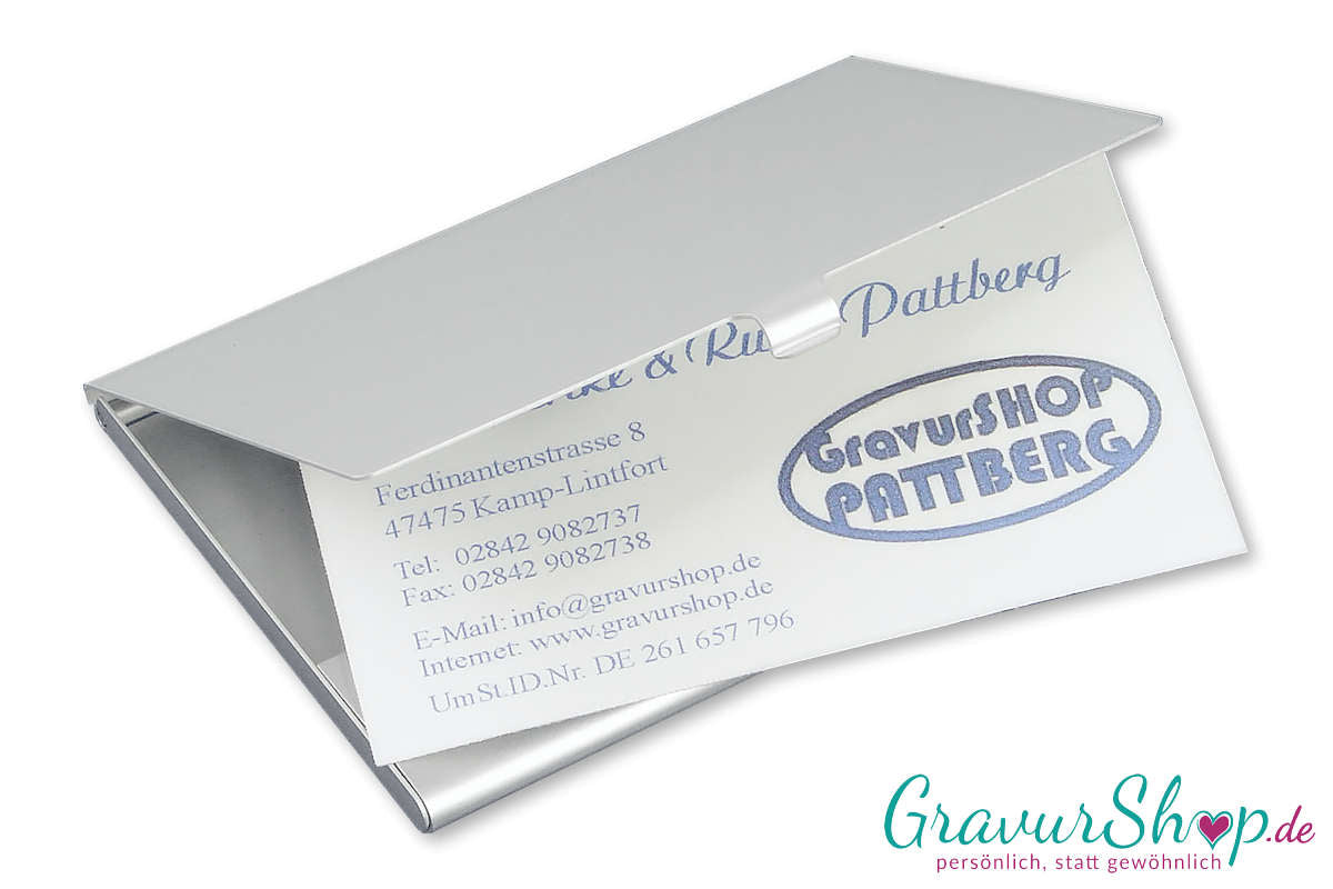 Visitenkartenetui 08 mit Gravur Silber Bild 2