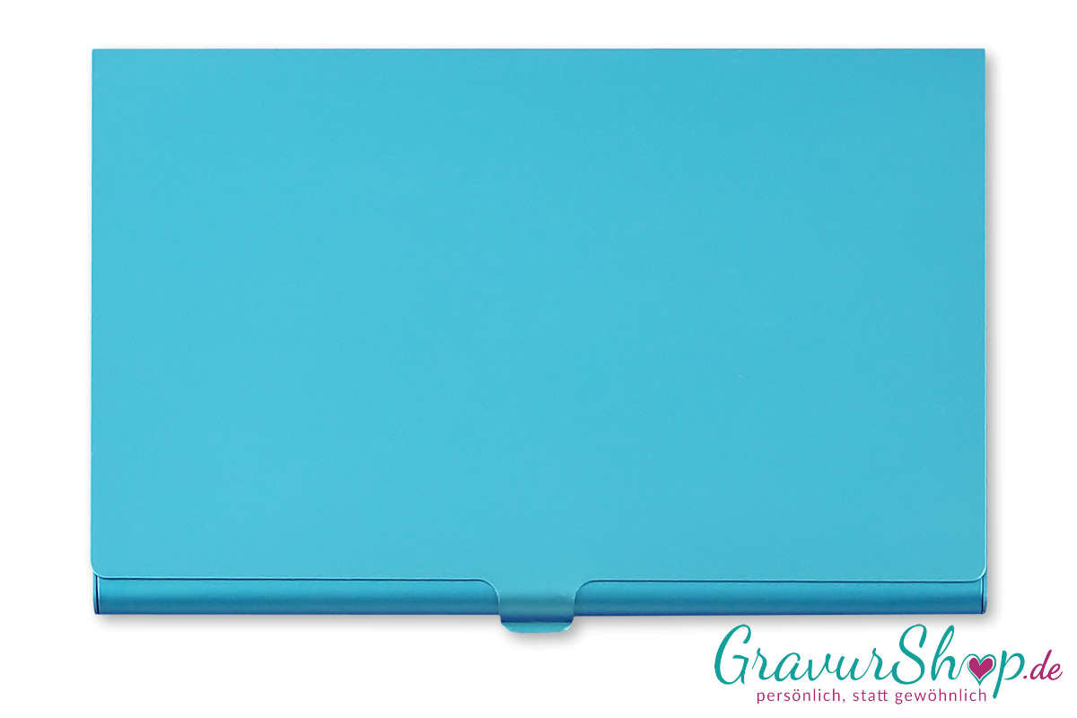 Visitenkartenetui 08 mit Gravur Blau Bild 5