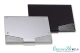 Visitenkartenetui 10 mit Gravur Silber Schwarz